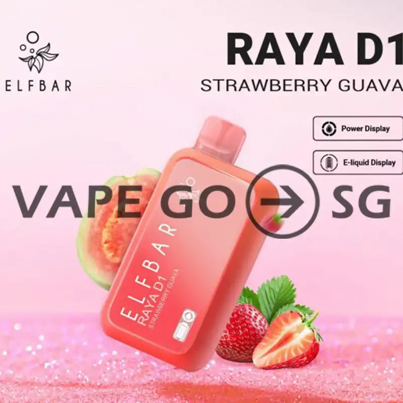 ELFBAR-RAYA-D1-13000-DISPOSABLE-FLAVOUR-STRAWBERRY-GUAVA-SINGAPORE-VAPEGOSG