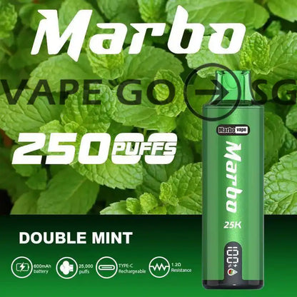 MARBO-25000-DISPOSABLE-Double-mint-FLAVOUR-SINGAPORE-VAPEGOSG