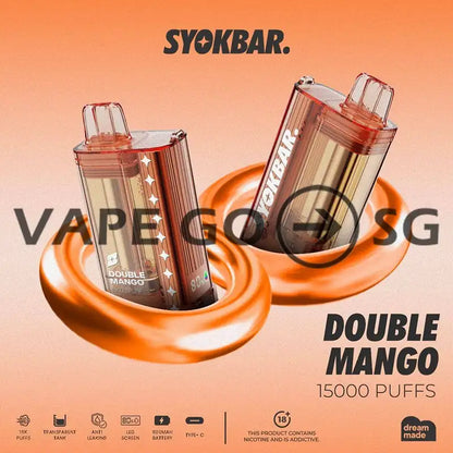 SYOKBAR-15000-DISPOSABLE-double-mango-SINGAPORE-VAPEGOSG
